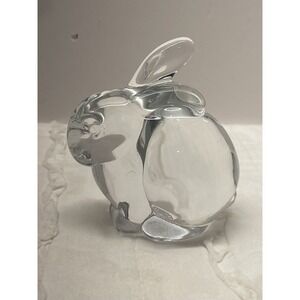 Vintage Bunny Rabbit Glass Figurine Paperweight Collectible